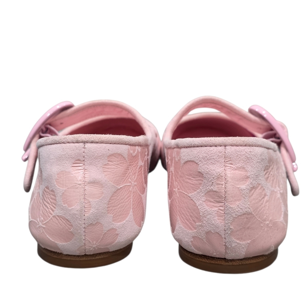 Larroudé Verona Mary Jane Ballet Flats - Sakura Pink Floral Jacquard 8 New​ - Picture 10 of 12